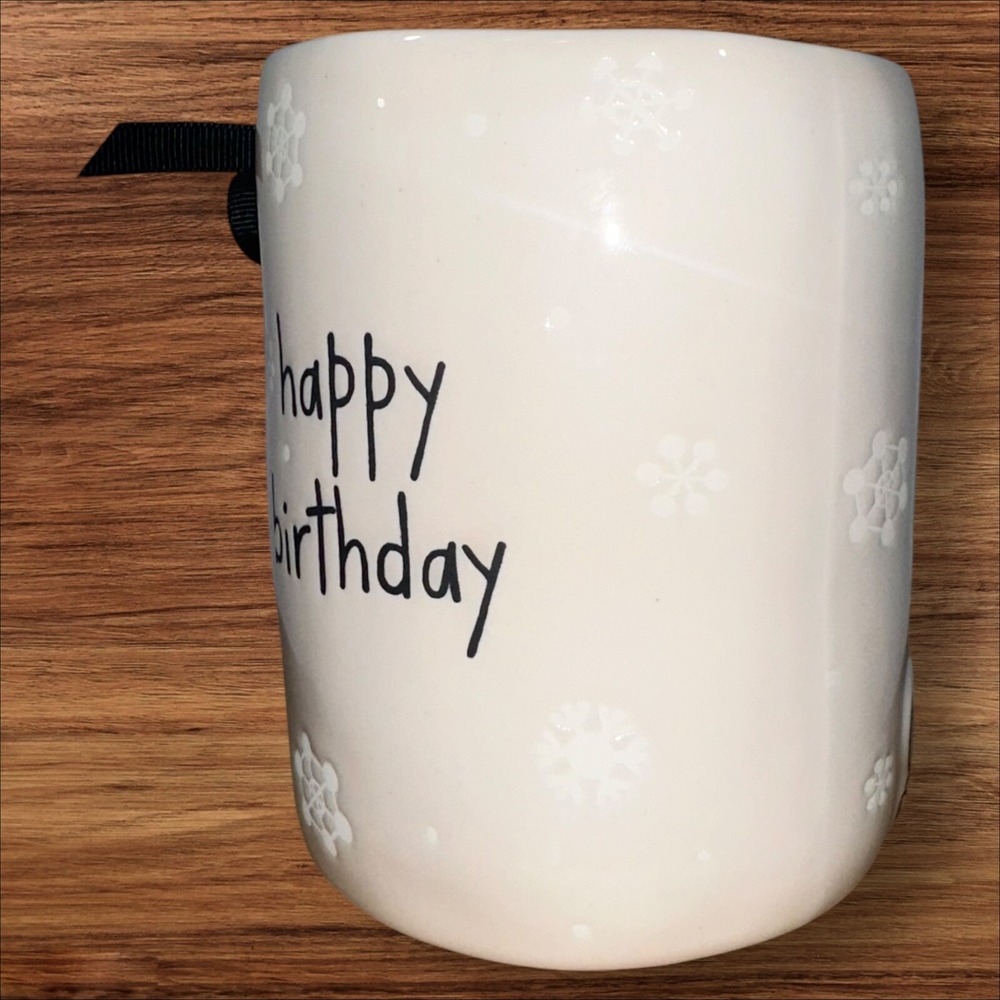NEW Rae Dunn Frosty the Snowman Mug White Happy Birthday Snowflake - Picture 3 of 10